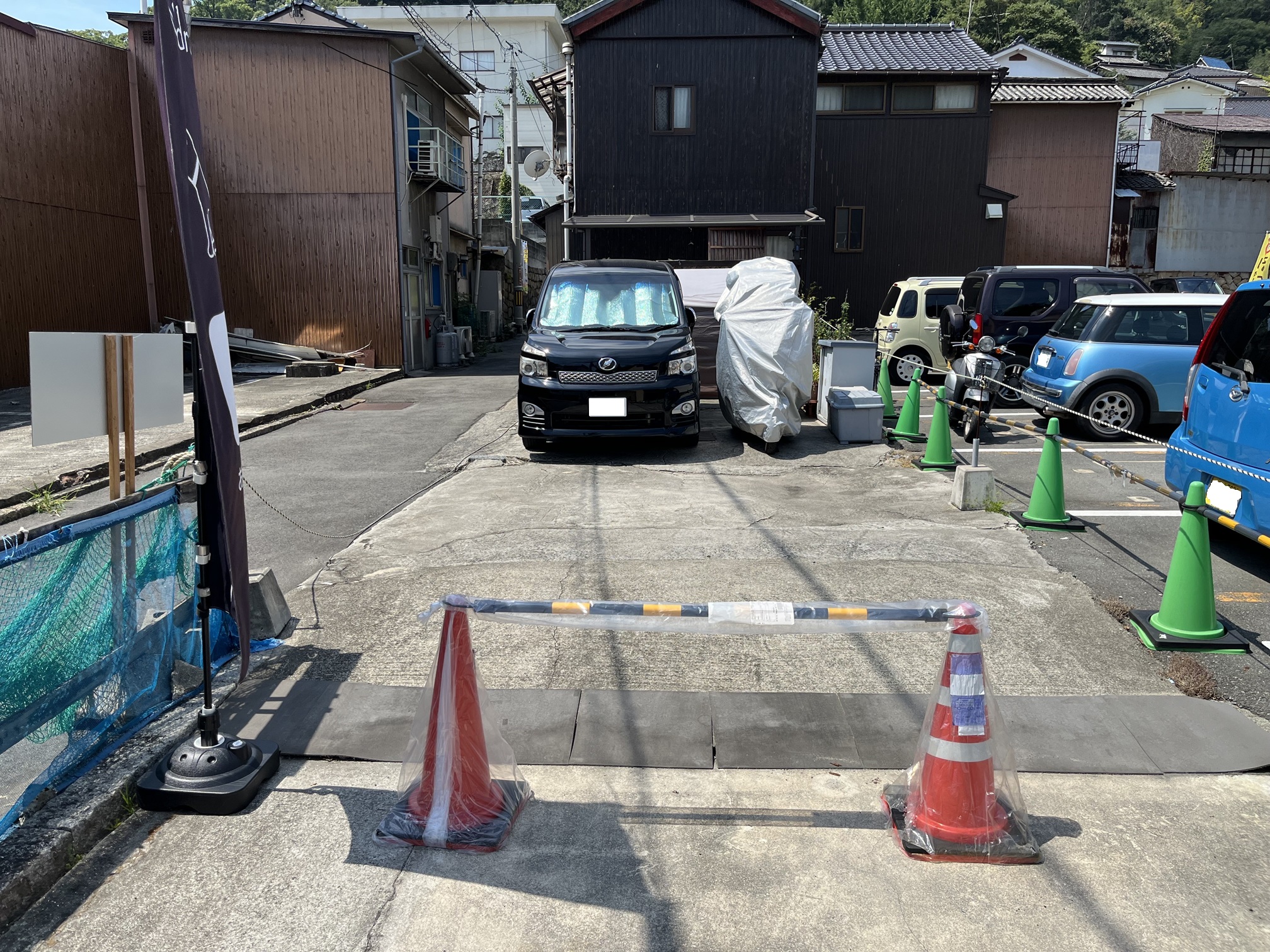 Nidra専用駐車場のポール